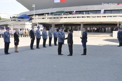 President of the Republic of Poland With the Chief of Police and Minister of the Interior