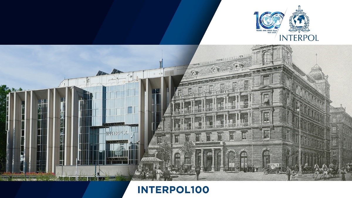 Porównanie obecnej (z lewej) i poprzedniej (z prawej) siedziby Sekretariatu Generalnego INTERPOLU.