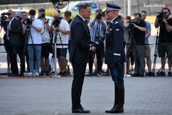 President of the Republic of Poland With the Chief of Police