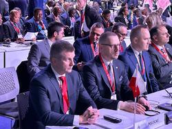 Colonel Ireneusz Sieńko and Commander in Chief of the Police, two-star general Marek Boroń during Interpol session