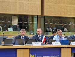 Head of International Police Cooperation Bureau, NPHq, colonel Ireneusz Sienko with Commander in Chief of the Polish Police, two star general Marek Boroń during the meeting within the framework of Polish Presidency in EU